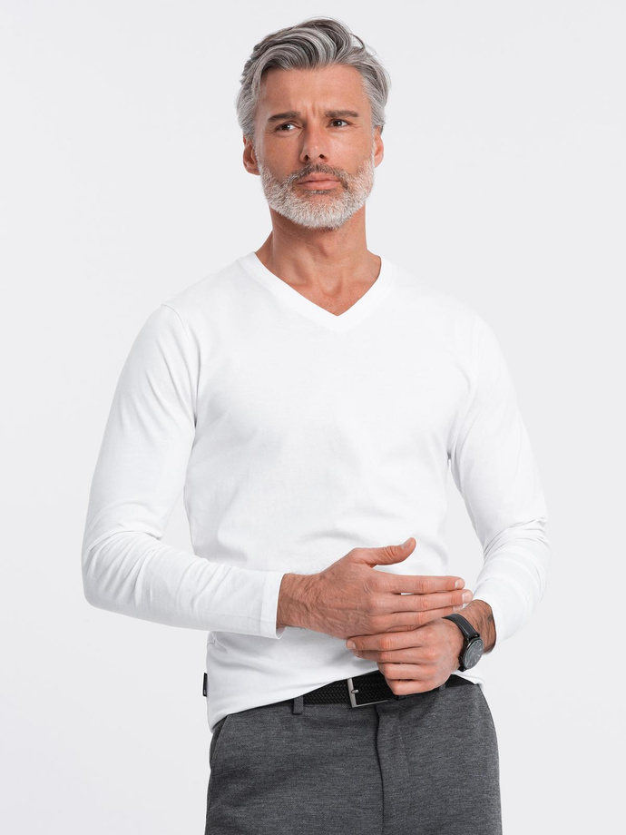 Zestaw longsleeve męski V-NECK - mix 2-pak V8 Z41