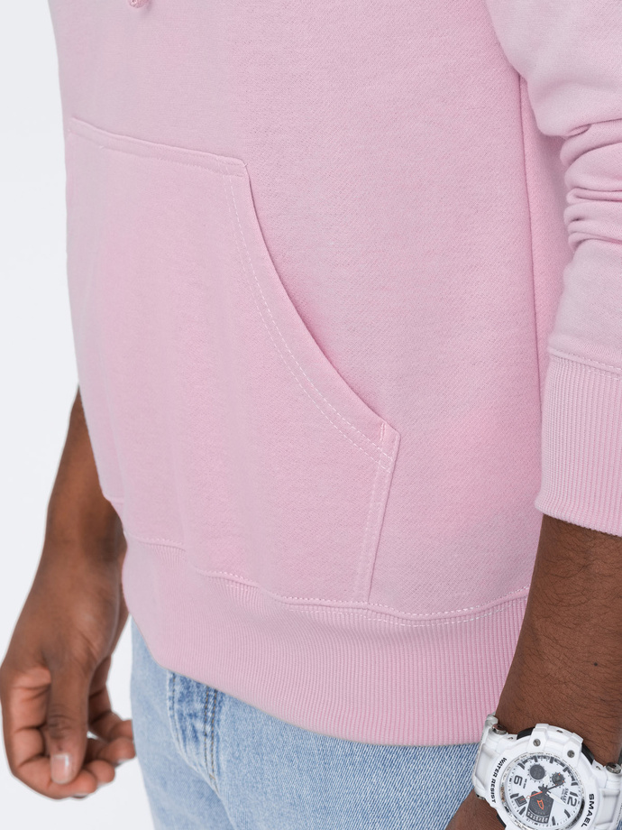 Men's printed hoodie - pink B1351