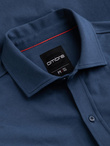 Men's cotton single jersey knit REGULAR shirt - blue V1 OM-SHCS-0138
