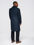 Men's insulated coat with hood and concealed zipper - black V1 OM-COWC-0110