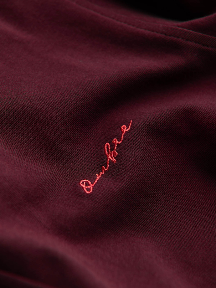 Men's cotton single jersey knit REGULAR shirt - maroon V3 OM-SHCS-0138