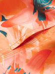 Men's swim shorts in floral motif - orange V5 OM-SRBS-0140