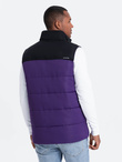 MEN'S QUILTED SLEEVELESS V63 - PURPLE