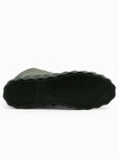Men's high-top sneakers with decorative wavy sole - olive V3 OM-FOTH-0126