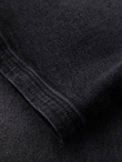 Men's shorts with elastic waistband and wash effect - black V4 OM-SRDS-0192