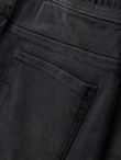Men's shorts with elastic waistband and wash effect - grey V3 OM-SRDS-0192
