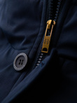 Men's quilted jacket with jacket cut - black V3 OM-JALP-0188