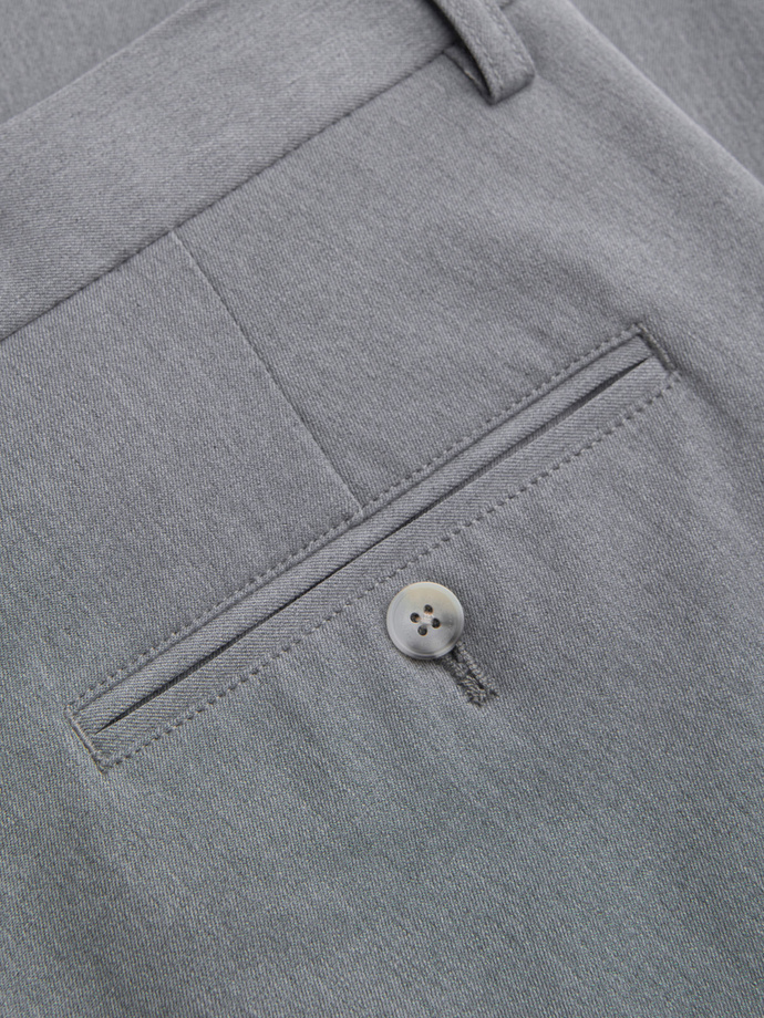 Eleganckie męskie spodnie chino SLIM FIT - jasnoszare V1 OM-PACP-0191