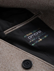 Single-breasted patterned men's coat with pockets - ash V1 OM-COWC-0108