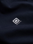 Longsleeve męski z elastanem sygnowany z dekoltem w serek - granatowy V2 OM-LSCL-0110