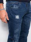 Spodnie męskie jeansowe SKINNY FIT - niebieskie P1060