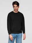Men's RELAXED FIT sweatshirt with embossed letters - black V1 B1712