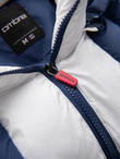 Men's colorful retro sports jacket - blue and white V1 OM-JALP-0175