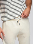 Men's jogger sweatpants - cream V11 OM-PABS-0173