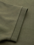 Men's polo shirt with zip neckline - olive V5 OM-POSS-0148