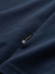 Men's V-NECK T-shirt with elastane - navy blue V2 OM-TSCT-0106