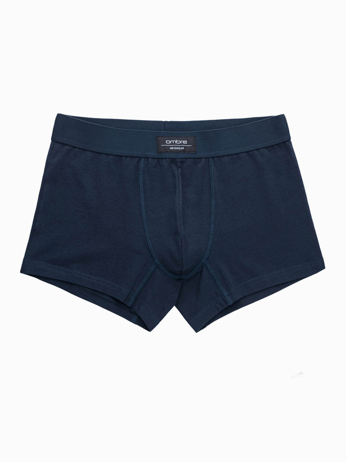 Jednokolorowe dopasowane bokserki męskie BASIC z elastanem – 3 pak mix OM-UNBB-0106