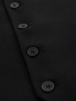 Men's suit vest with classic detailing and lining - black V4 OM-BLZV-0142