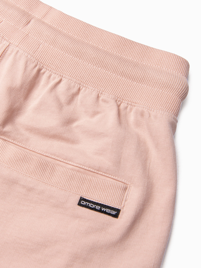 Men's knit shorts - powder pink V6 W291 