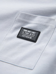 Men's casual t-shirt with pocket patch - blue V9 OM-TSCT-0109