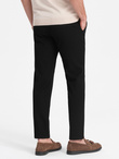 Men's smart chino pants SLIM FIT - black V4 OM-PACP-0191