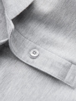 Men's BASIC single color pique knit polo shirt - grey V20 OM-POBS-0100