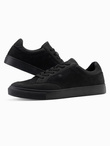 Monochromatyczne męskie buty w stylu streetwearowym – czarne V3 OM-FOTL-0183