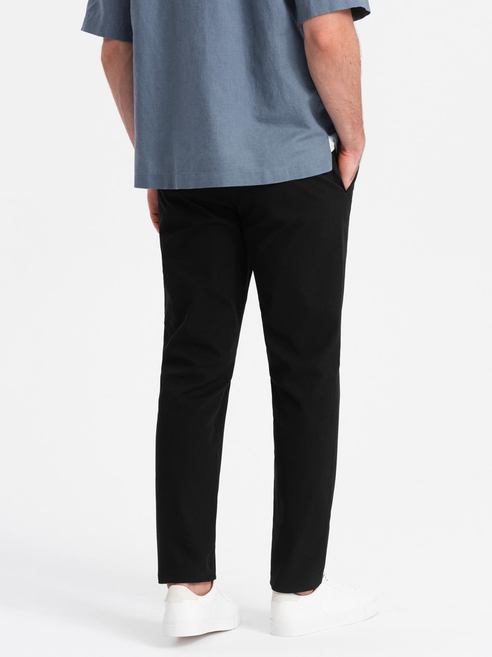 Spodnie męskie chino SLIM FIT - czarne V4 OM-PACP-0186