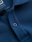 Men's pique knit polo shirt - dark blue V13 S1374