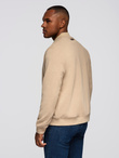 Men's raglan sleeve bomber jacket - warm beige V2 OM-JANP-0159
