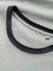 Men's T-shirt with raw finish - gray-green V2 OM-TSCT-22SS-004