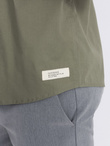 Koszula męska z krótkim rękawem i kubańskim kołnierzem - khaki V4 OM-SHSS-0168