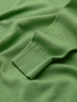 Classic men's sweater with round neckline - green V13 OM-SWBS-0106