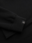 Men's structured knit polo collar sweatshirt - black V8 OM-SSNZ-0149