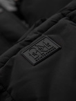 Men's quilted jacket with jacket cut - black V3 OM-JALP-0188