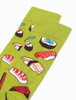 Gift set for him - gray/melange hat + 2-pack of patterned socks + Z64 playing cards