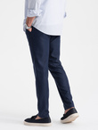 Spodnie męskie klasyczne chino SLIM FIT - granatowe V1 OM-PACP-0182