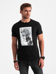 Men's cotton skull shirt - black V1 OM-TSPT-0200