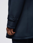 Men's insulated coat with hood and concealed zipper - black V1 OM-COWC-0110