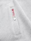 Men's sweatshirt with high collar and stripes - grey melange V1 OM-SSZP-0219
