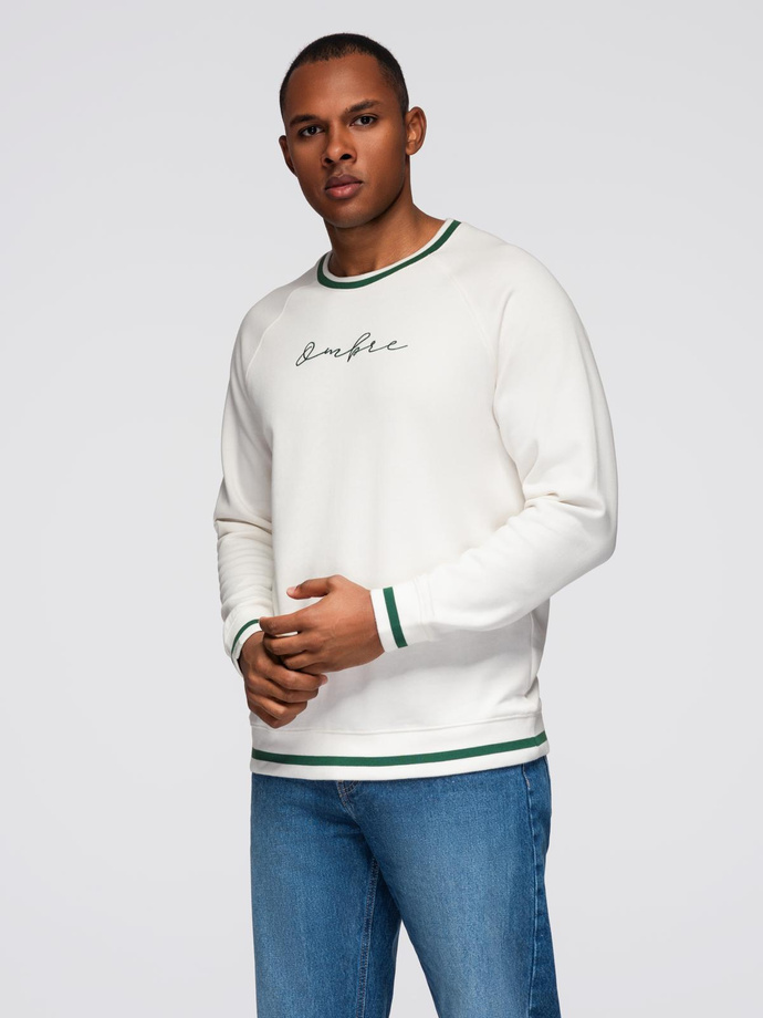 Unbuttoned men's sweatshirt with stand-up collar and hood - black V1 OM-SSZP-0216