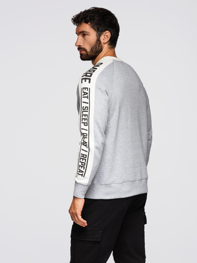 Unbuttoned men's sweatshirt with stand-up collar and hood - black V1 OM-SSZP-0216