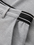 Men's knitted pants with elastic waistband - light grey V1 OM-PACP-0116