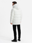 Outdoor long men's parka jacket - white V1 OM-JALJ-0201