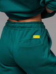 Classic unisex sweatpants with drawstrings - dark green V17 OU-PSBC-0100