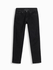 Klasyczne męskie spodnie jeansowe REGULAR FIT – czarne V2 OM-PADP-0152