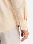 Pastel cotton men's oxford shirt - bright yellow V3 OM-SHOS-0183