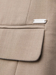 Elegant men's SLIM FIT jacket with rayon - beige V2 OM-BLZB-0135