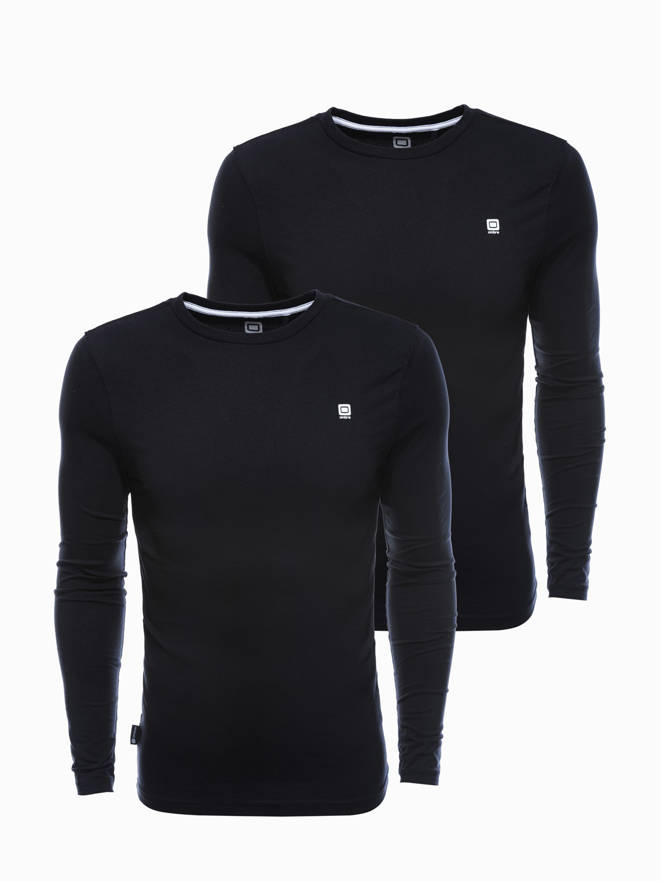 Zestaw longsleeve męski z elastanem - MIX 2-pak V3 Z40