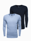 Zestaw longsleeve męski V-NECK - mix 2-pak V6 Z41